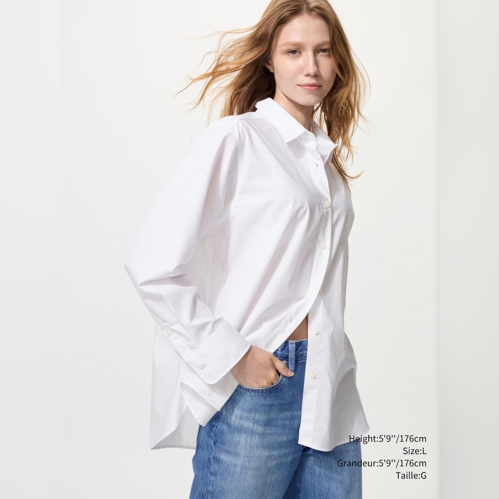 Uniqlo Crisp White Collared Shirt